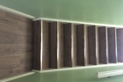 Stairwell Vinyl Planks with stairnosing